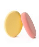 Oval Puff 2 Packs Skin Tone and Pink Make-up Egg Air Cushion Puff Beauty Egg Foundation Sponge Professional Makeup Sponge Wet and Dry - Buy Online on SooperMarket.com