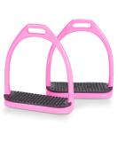 Equinate Stirrups Midway 10cm Pink - Anti-Slip Rubber Tread for Adults & Children - Set of 2 - International Shipping Available - Buy Online on SooperMarket.com