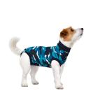 Suitical Recovery Suit for Dogs XS - Blue Camouflage | Extra Small Dog Recovery Outfit - Buy Online on SooperMarket.com