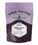 Indigo Herbs Organic Cacao Powder 250g - Vegan & Pure | Unsweetened & Unrefined | Dairy & GMO Free - Buy Online on SooperMarket.com