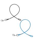 2 Pack Chew Proof Dog Leash Extension Metal Cable Lead Non-Tangle Connect Leash for Any Leash Heavy Duty Dog Leash Extender for Collar & Harness (Black+Blue) - Buy Online on SooperMarket.com