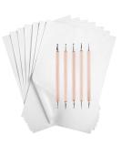 50 Sheets Carbon Paper Graphite Paper White Carbon Transfer (8.5 x 11.5 inch) Tracing Papers with 5 PCS Embossing Styluses Dotting Tools for Wood Paper Canvas Craft White-50 - Buy Online on SooperMarket.com