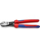 Knipex High Leverage Diagonal Cutter black atramentized with multi-component grips 250 mm (self-service card/blister) 74 02 250 SB Multi-component Grips Blue/Red 250 mm atramentized on self-service card - Buy Online on SooperMarket.com