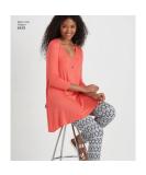 New Look Patterns Misses' Knit Tunics with Leggings Size A (XS-S-M-L-XL) 6439 - Buy Online on SooperMarket.com