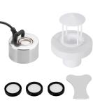 Mxmoonant 350ml/H Ultrasonic Mist Maker Set Pond Fogger DC 24V Mini Metal Atomizer with Water Splash Guard & Float for Fountain Pond Pot Rockery Sink (UK Plug) - Buy Online on SooperMarket.com