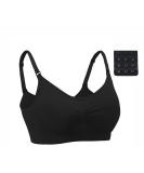 Dreamburn Maternity Nursing Bra | Seamless Wireless Comfort | Breastfeeding Bras XXL | Black | 4 Rows Hook Adjust | Removable Spill Prevention Pads - Buy Online on SooperMarket.com