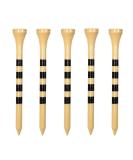 Zivisk Bamboo Golf Tees 100 Count - Strong, Sustainable, Biodegradable - 2-3/4 or 3-1/4 Long - Black & Stripe Design - Buy Online on SooperMarket.com