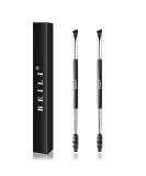 Beili Duo Eyebrow & Eye Brush Set - Precision Eyelash Mascara Brush for Flawless Makeup Application | 2pc BA18 - Buy Online on SooperMarket.com