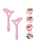 2pcs Silicone Eyeliner Stencils: Winged Tip & Eyebrow Pencil | Reusable & Multifunctional Eye Makeup Tool Kit - Pink - Buy Online on SooperMarket.com