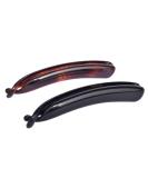 Parcelona French Small 3    Celluloid Set of 2 French Banana Hair Clip Flexible Ponytail Holder Fashion Durable Styling Paris Hair Accessories for Women  Made in France (Tortoise Shell-Black) - Buy Online on SooperMarket.com