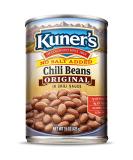 Kuner's No Salt Added Vegan Chili Beans (12 Pack) - Non-GMO, Gluten-Free Pinto Beans - 15 Oz Can - USA Sourced & Packaged - Buy Online on SooperMarket.com