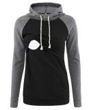 Love2Mi Women's Maternity Nursing Shirt - Layered Wrap Design - Black/Grey XL - Buy Online on SooperMarket.com