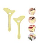 2pcs Silicone Eyeliner Stencils | Winged Tip & Eyebrow Pencil Aid | Reusable Smoky Eye Makeup Tool Kit | Quick Stencil Molds in Yellow - Buy Online on SooperMarket.com