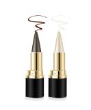 Aaiffey 2 Colors Gel Eyeliner Set - Waterproof Smudge Proof Eye-liner Pencil for Women - Long-Lasting Matte Black Eyeliner Stick - Silver and Brown Shades - Buy Online on SooperMarket.com