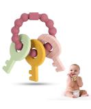 Vicloon Baby Teething Toy - Silicone Teether for Boys and Girls | BPA-Free Chew Soothing Ring | Ideal Shower Gift (Wine Red) - Buy Online on SooperMarket.com