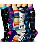 QUXIANG Compression Socks 15-20 mmHg for Women & Men - Medical Grade for Running, Nursing, Travel - Large-X-Large, 015 Black/Blue/Red/Green/White/Pink - Buy Online on SooperMarket.com