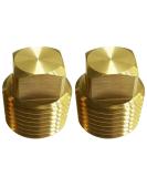 1/2" NPT Solid Brass Drain Plugs commonly Used in Boat Hulls, 2 Pack Solid Brass Boat Hull Spare Garboard Drain Plug for Bayliner Four Winns Glastron Larson Sea Ray Starcraft and Many Other Models - Buy Online on SooperMarket.com