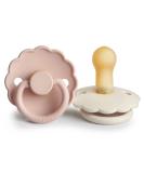 FRIGG Daisy Natural Rubber Baby Pacifier | Made in Denmark | BPA-Free (Blush/Cream 6-18 Months) 2-Pack - Buy Online on SooperMarket.com
