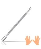 Dual Head Stainless Steel Nail Cuticle Pusher by XCOZU | Professional Nail Cleaner and Trimmer Tool for Gel Polish Removal and Nail Art - Silver - Buy Online on SooperMarket.com