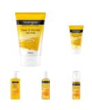 Neutrogena Clear & Soothe 5-Step Skincare Bundle Set | With Tumeric | For Spot-Prone Skin | Make-Up Remover Mask Cleanser Moisturiser Mist 5 Piece set 5-Step Regime Bundle - Buy Online on SooperMarket.com
