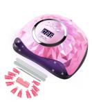 iBigLY 248W UV LED Nail Lamp | Fast Gel Nail Dryer with 60 Lamp Beads | 4 Timers Auto Sensor | Home/Salon Nail Art UV Light Tools - Pink - Buy Online on SooperMarket.com