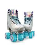 FoxySkate Roller Skates Women  Double Row & 4 Wheels Shiny Roller Skates for Women and Men  Adjustable  Indoor and Outdoor Roller Skates for Girls  7-10 US HOLOGRAPHIC 9 - Buy Online on SooperMarket.com