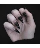 SINHOT Stiletto Press on Nails Extra Long Fake Nails with Glue Glossy False Nails with Black Gradient Designs Full Cover Almond Acrylic Nails 24pcs FND001 - Buy Online on SooperMarket.com
