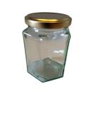 Glass Hexagonal Jars 8oz (190ml) With Gold Lids - Pack Of 41 - Made in the UK - Buy Online on SooperMarket.com