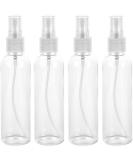 4PCS 100ml Spray Bottle Portable Refillable Durable Fine Mist Sprayer Bottles Liquid Dispensers Empty Plastic Transparent Makeup Travel Small Container Atomiser 4pcs Transparent - Buy Online on SooperMarket.com