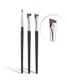 Fine Angled Eyeliner Brush, JASSINS Ultra thin Precision Eye Liner Makeup Brushes Set, Fine Point Eyeliner Brush, Synthetic Bristles Eye Makeup Tool (3 Pcs) - Buy Online on SooperMarket.com