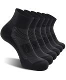 CelerSport 6 Pack Men's Ankle Socks with Cushion, Sport Athletic Running Socks Black 9-12 - Buy Online on SooperMarket.com