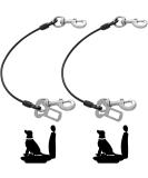 Mi Metty Dog Car Harness with Coated Wire Rope Safety Restraint - 32 inch Black+Black - Buy Online on SooperMarket.com
