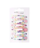 Set of 6 Daisy Flower Print Metal Hair Clips Snap Bendies Sleepies 5cm (2") - Buy Online on SooperMarket.com