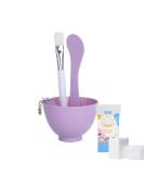 Face Mask Mixing Bowl Set +50pcs Cotton Pads Plastic 6 in 1 DIY Facemask Mixing Tools Kit with Mask Bowl Stick Spatula Measuring Cup & Mask Brushes (Purple) - Buy Online on SooperMarket.com