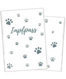 Personalized Wilhelm Fell Vaccination Passport Cover for Pets - Unique Gift Idea for Pet Owners - Paw Blue - Buy Online on SooperMarket.com