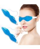 Reusable Cooling Eye Mask for Hot Cold Treatment - 2 Pack Blue Eye Mask for Eye Strain, Puffy Eyes, Dark Circles & Fine Lines - Buy Online on SooperMarket.com