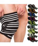 C.P.Sports Kniebandage - 200cm-250cm T25 | Velcro-Free Strength Bandage for Bodybuilding Powerlifting & Cross-Training | Camouflage Black | Optimal Support for Men & Women - Buy Online on SooperMarket.com