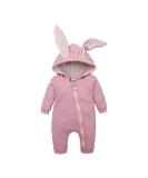 Kids Tales Baby Winter Romper with Rabbit Ear Hood, Pink, 6-9 Months - Buy Online on SooperMarket.com