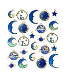 JIALEEY Assorted Gold Plated Enamel Cat Moon Star Celestial Charm Pendant DIY for Earrings Necklace Bracelet Jewelry Making and Crafting - Buy Online on SooperMarket.com