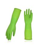 Vgo Reusable Long Sleeve Dishwashing Gloves, Size L Green - 1 Pair | Thick Latex Cleaning Gloves for Kitchen, Washing, Painting, Gardening, Pet Care - Buy Online on SooperMarket.com