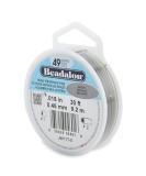 Beadalon 49 Strand Stainless Steel Bead Stringing Wire.018 in / 0.46 mm, Bright, 30 ft / 9.2 m Bright .018 in / 0.46 mm, 30 ft / 9.2 m - Buy Online on SooperMarket.com