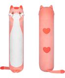 Hawaii 50 cm Kawaii Long Cat Plush Pillow - Soft Pink Cuddly Toy & Stuffed Animal Gift - Buy Online on SooperMarket.com