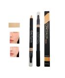 2 in 1 Concealer Pencil Stick for Full Coverage - Waterproof Dual-Sided Face and Eyebrow Concealer Crayon for Dark Circles, Blackheads - Professional Makeup Highlighter with Brush - Natural Shade - Buy Online on SooperMarket.com