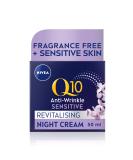 NIVEA Q10 Anti-Wrinkle Sensitive Night Cream - 50ml | Skin Identical Q10 & Liquorice Extract - Buy Online on SooperMarket.com