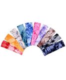 10 Pack Tie Dye Stretch Headbands - Assorted Classic Colors for Teens and Women - Buy Online on SooperMarket.com