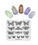 Floral Butterfly Nail Art Stamper Tool - Plate Stamp Flower Multi-Pattern Printing Template FL015 - Buy Online on SooperMarket.com