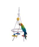 Hypeety Pet Bird Swing Toy - Round Cotton Rope Hanging Hammock for Parakeet, Budgie, Cockatiel - Fun Tri Toy for Cage Enrichment - Buy Online on SooperMarket.com