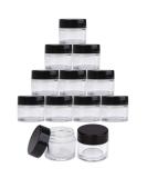 Beauticom High-Graded Quality 7 Grams/7 ML (Quantity: 24 Packs) Thick Wall Clear Plastic LEAK-PROOF Jars Container with Black Lids for Cosmetic, Lip Balm, Lip Gloss, Creams, Lotions, Liquids 24 Jars Black - Buy Online on SooperMarket.com