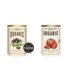 Eat Wholesome Organic Black Beans 400g (Pack of 12) & Eat Wholesome Organic Chopped Tomatoes 400g (Pack of 12) - Buy Online on SooperMarket.com