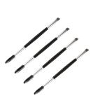 4-Piece Black Double-Head Eyebrow Brush Set | Multi-Functional Spoolie & Comb for Perfect Eyebrow Tinting - International Shipping Available - Buy Online on SooperMarket.com